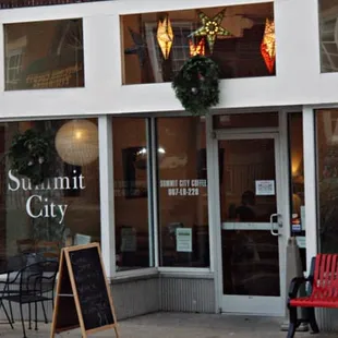 the entrance to summit city