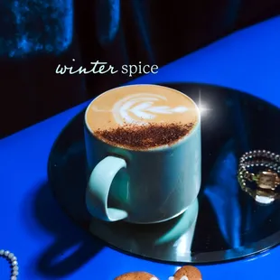 Winter Spice - Latte with Winter Spice Syrup and Topped with Cinnamon Sugar