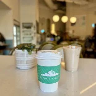 a cup of coffee on a table