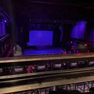 Perfect view of the stage from the top balcony