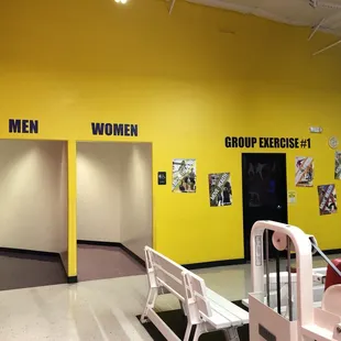 Restroom entrances