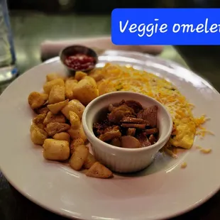 a plate of food on a table