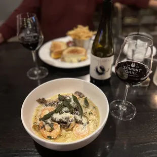 Shrimp Campanelle Pasta - The Ultimate Grilled Cheese Sandwich with Shoestring Fries