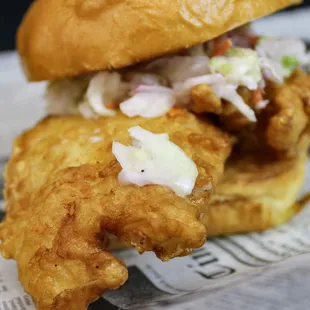 a fried chicken sandwich