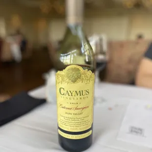 $130 Caymus Bottle of Wine - one of my favorite bottles here! Love this wine.