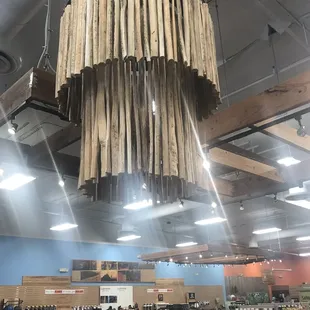 Interesting saguaro ribbed chandelier summit hut