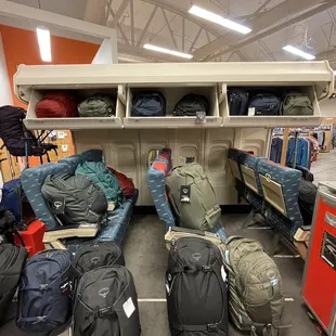 Fantastic and creative display to show what it's truly like to travel with a prospective bag.