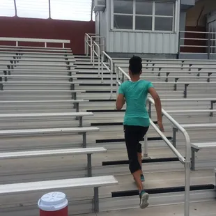 Another of our Track stars, TK running the steps! Increased her speed exponentially, and has already received interest from Universities.