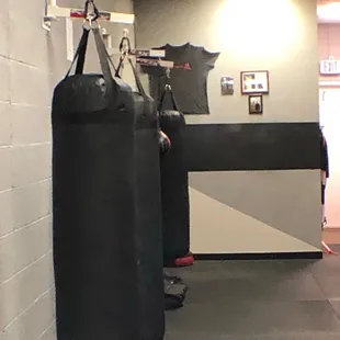 Heavy bag area