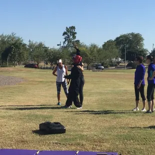Self Defense Class at the Park. Don't mess with these ladies.