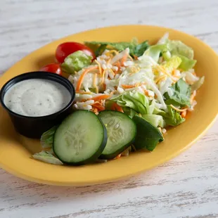 Garden salad or salad bar, top it with our made from scratch ranch dressing!