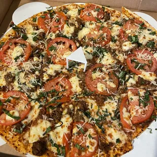 St. Louis Style Meatball Pizza