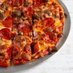 St. Louis style thin crust Stockyard Pizza