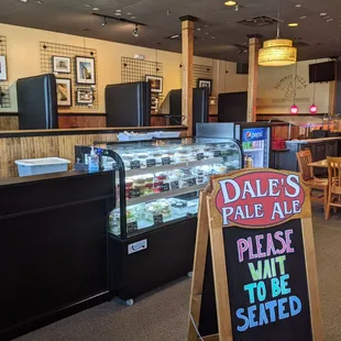 the interior of a deli