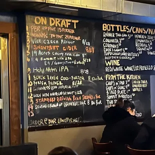 Tap menu