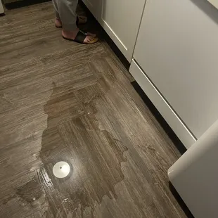 This happens in the kitchen and restroom and no the dishwasher doesn't work still a year later