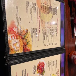 the menu