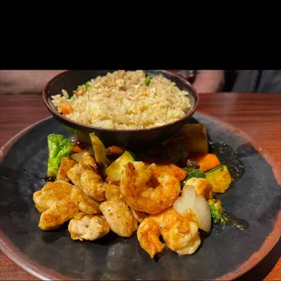 Chicken, shrimp and fried rice