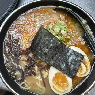 Sumo ramen, japanese noodle soup with spicy miso base