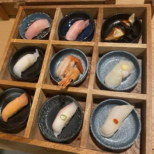 Omakase Box I is really good. Toro is the best!