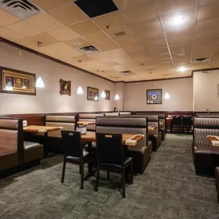 a view of the dining area