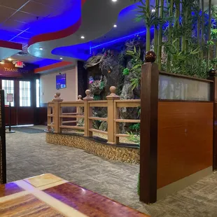 the entrance to the restaurant