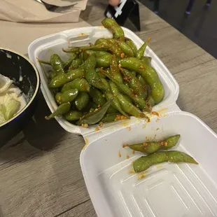 Spicy edamame