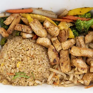 Hibachi Chicken w chicken fried rice.