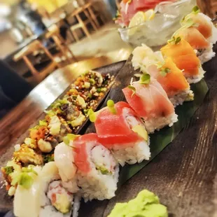 Tuna Sashimi (6) Angel Roll Rainbow Roll