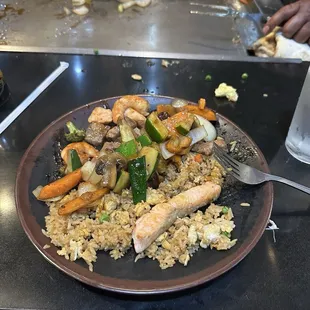 Steak and Salmon Combo