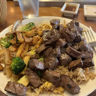 Steak hibachi with fried rice