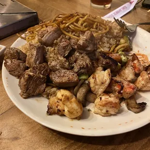 Filet Mignon and lobster Hibachi! So good!