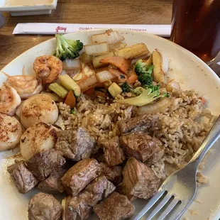 Scallops and Filet Mignon