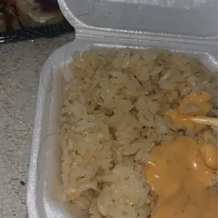 Hair in my food. My hair is red not black I called and complian to be careful because this is gross .