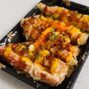 a close up of a plate of food