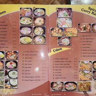 the menu