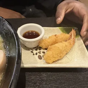 Shrimp that came with soup