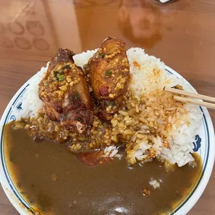Spicy chicken wing curry mini