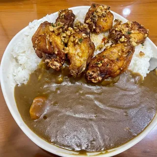 Spicy Chicken Wings Curry Rice