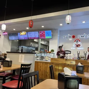 Inside of the new restaurant.