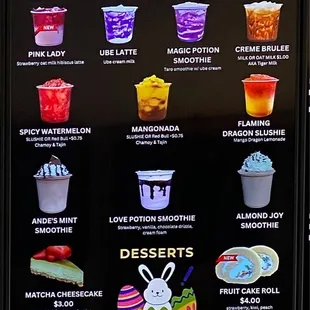 Seasonal Drinks + Desserts Menu (updated 3/16/2023)