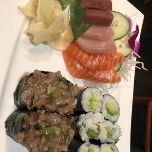 sushi and sashimi, sashimi, sushi, food