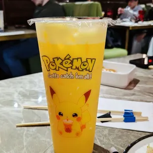 Mango bubble tea minus the bubbles