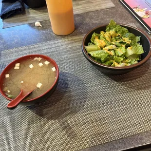 Miso Soup and House Green Salad