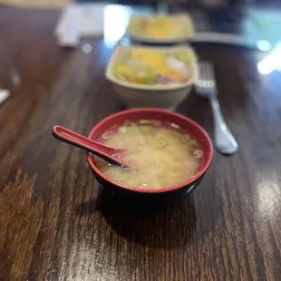 Miso Soup and salad