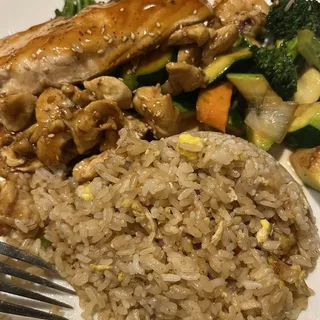 Hibachi Chicken and Salmon Combo Dinner