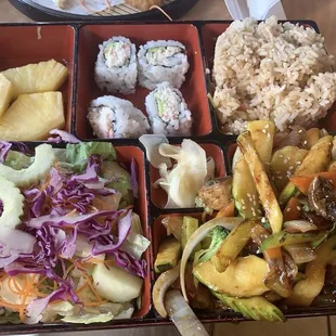 a variety of food items