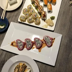 a variety of sushi