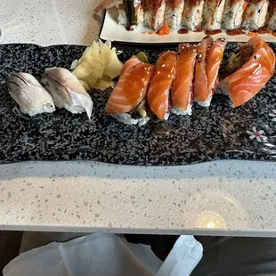 sushi and sashimi, food, sashimi, sushi