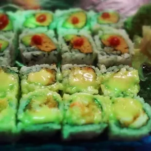 Lunch special: Kamakazi &amp; Crunchy mango shrimp Roll.